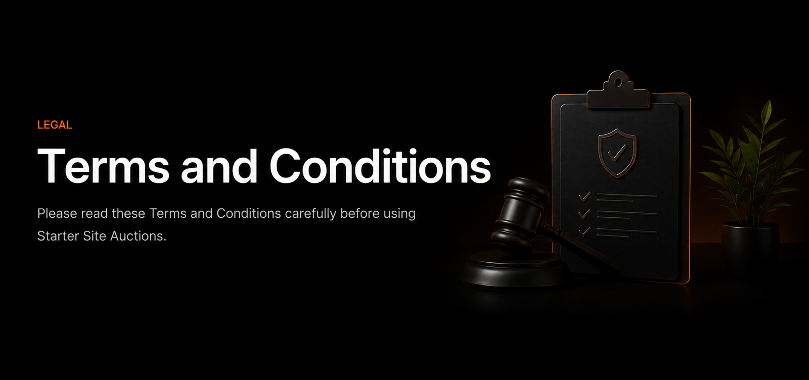 Starter Site Auctions Terms and Conditions