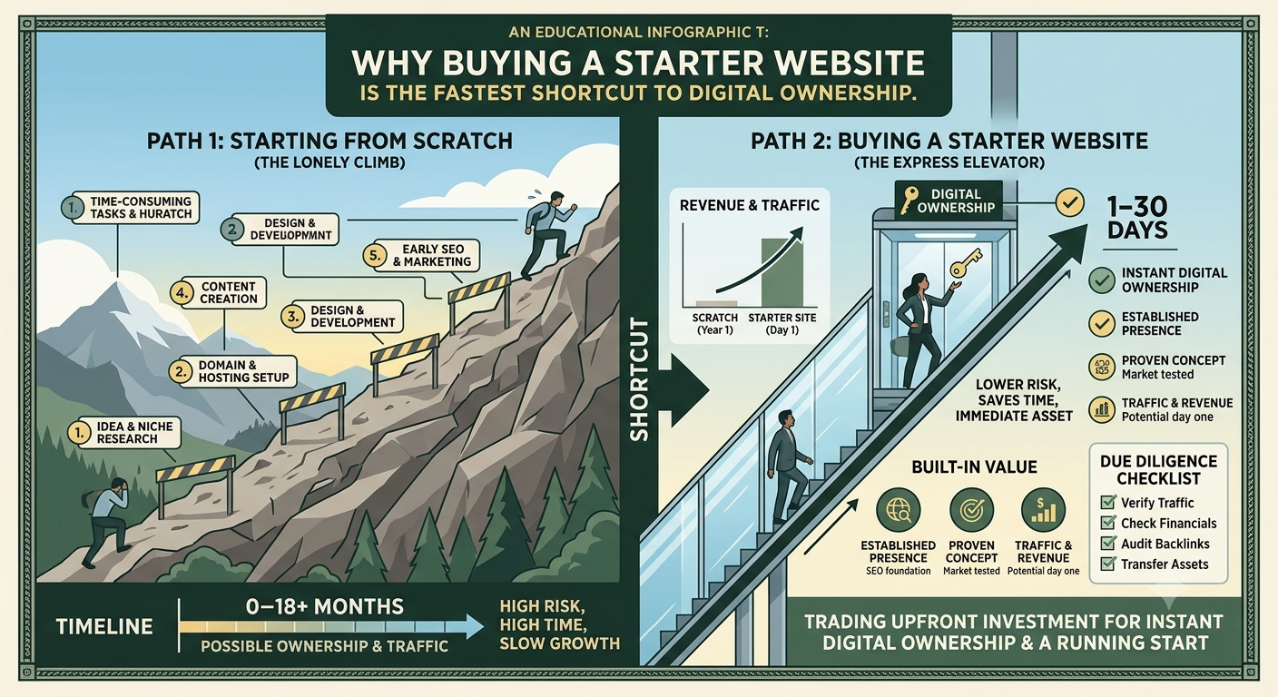 Why Buying a Starter Website is the Fastest Shortcut to Digital Ownership